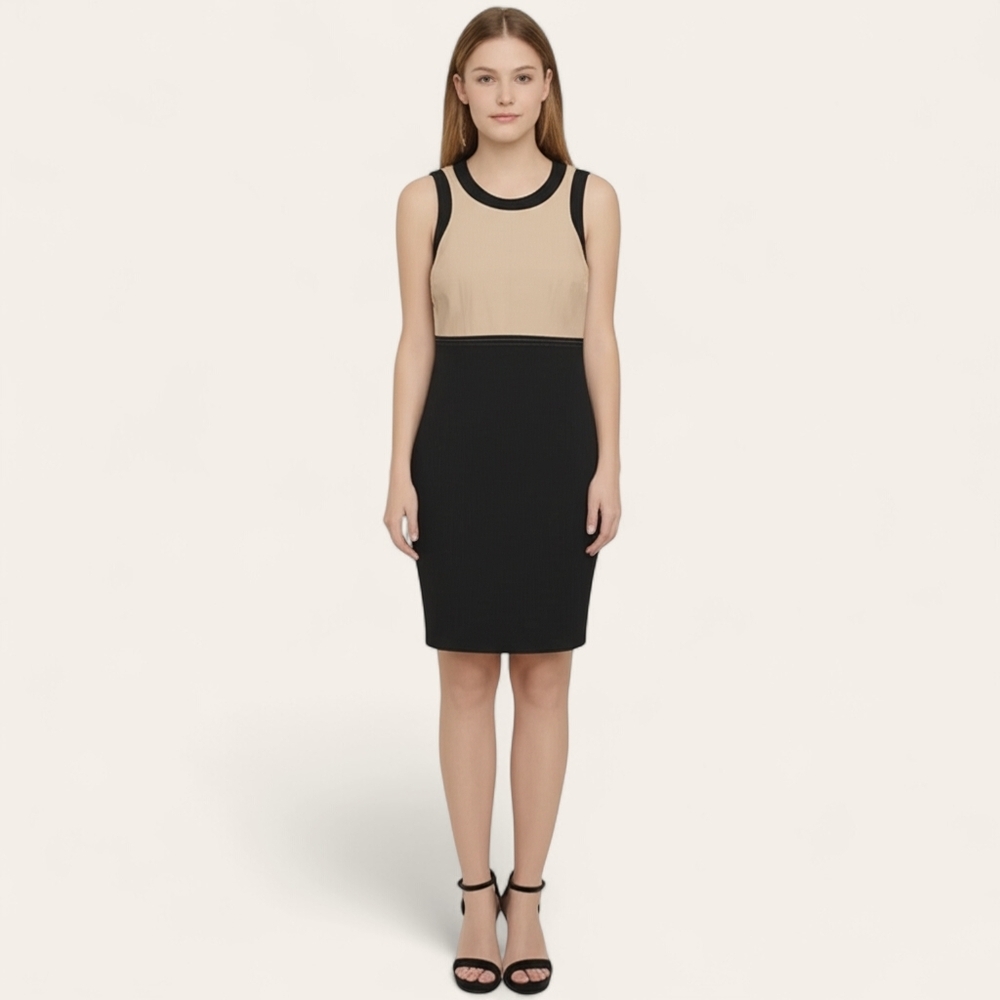 #110 Lori Michaels Sleeveless Classic Office Contemporary Dress Size Large NWT